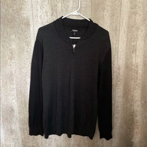 express merino wool blend light quarter zip sweater